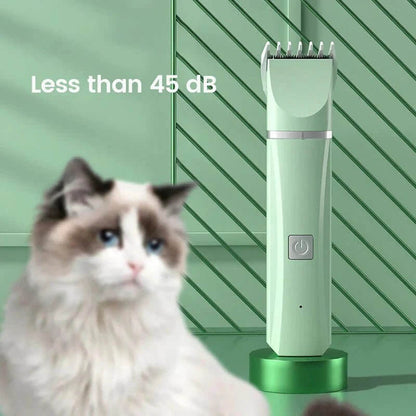 4 in 1 Electric Pet Grooming Kit - Hair Trimmer, Clippers, Nail Grinder for Cats & Dogs - Funsho.store