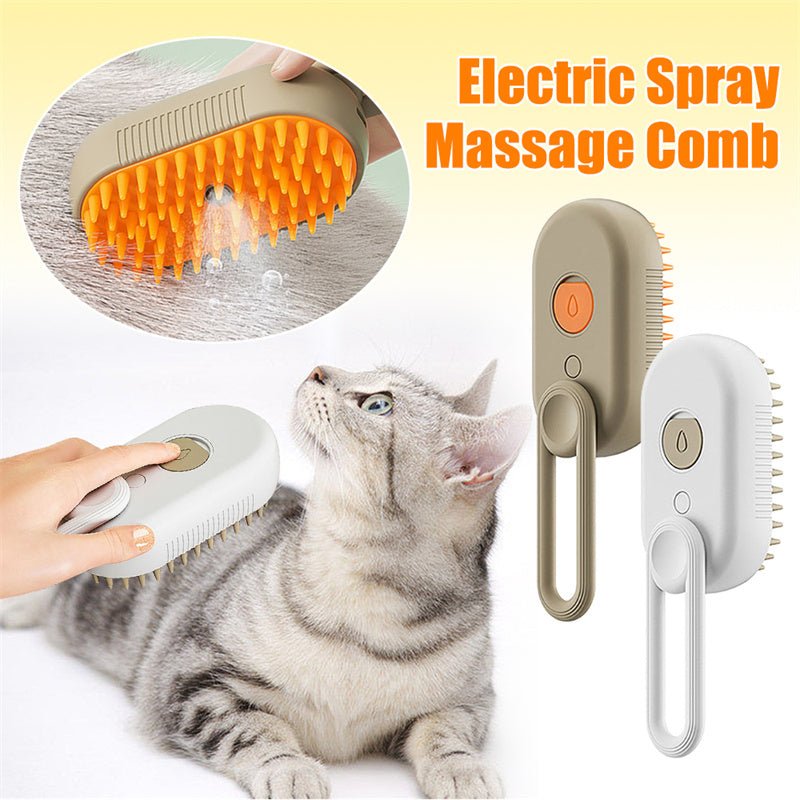 Cat Steam Brush Steamy Dog Brush 3 In 1 Electric Spray Cat Hair Brushes For Massage Pet Grooming Comb Hair Removal Combs Pet Products - Funsho.store