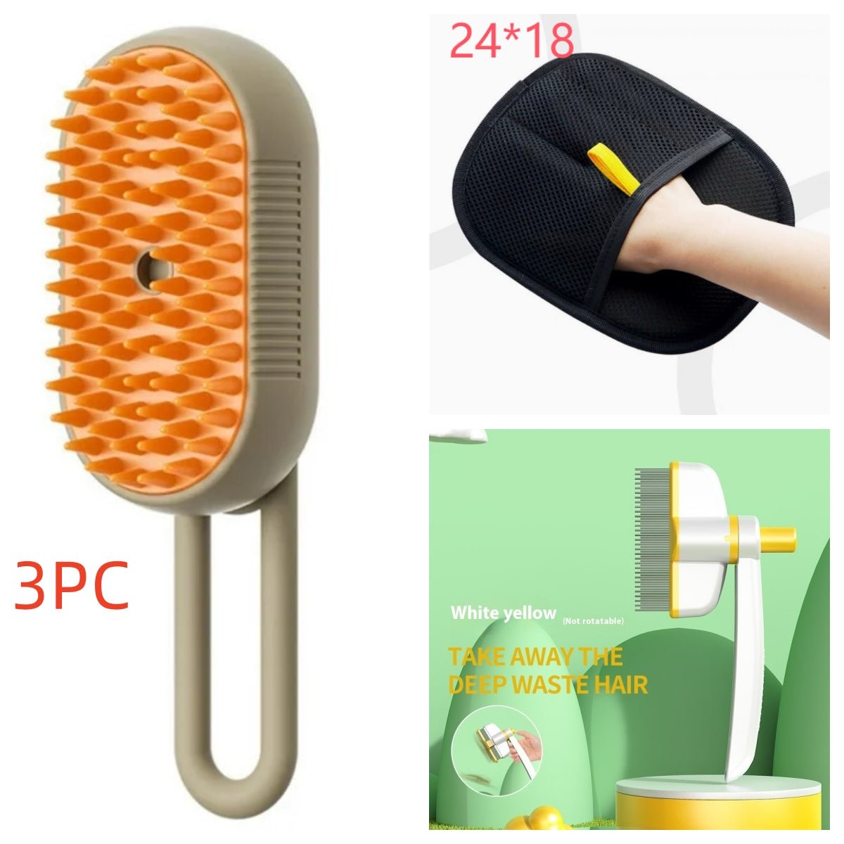 Cat Steam Brush Steamy Dog Brush 3 In 1 Electric Spray Cat Hair Brushes For Massage Pet Grooming Comb Hair Removal Combs Pet Products - Funsho.store