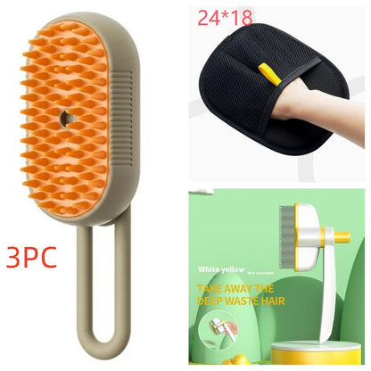 Cat Steam Brush Steamy Dog Brush 3 In 1 Electric Spray Cat Hair Brushes For Massage Pet Grooming Comb Hair Removal Combs Pet Products - Funsho.store