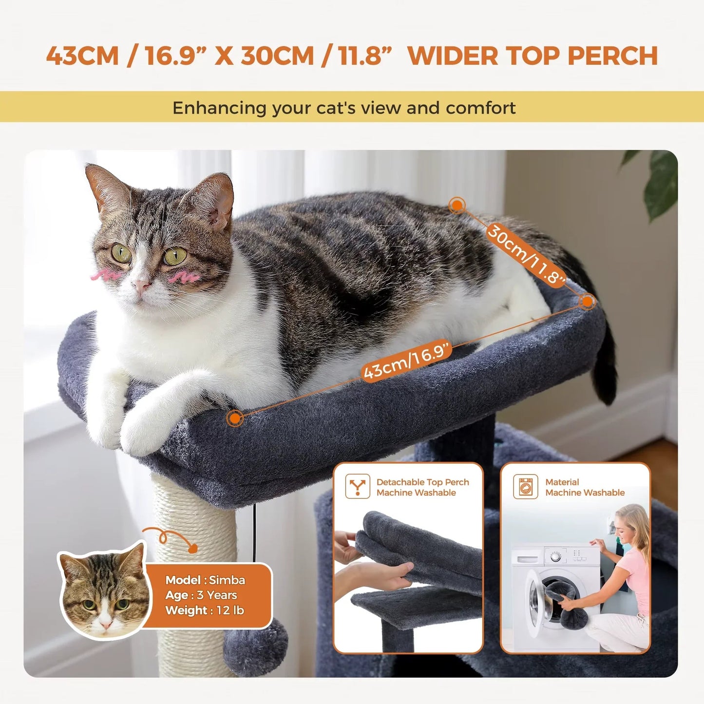 Cat Tree for Large Cats Cat Tower for Indoor - Funsho.store