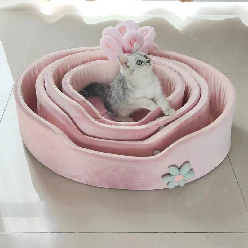 Detachable Pet Bed Pet Bed Detachable Washable Dog Sleeping Bed Soft Comfortable Warm Cat Bed for Four Seasons Soft Pet Bed - Funsho.store