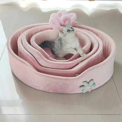 Detachable Pet Bed Pet Bed Detachable Washable Dog Sleeping Bed Soft Comfortable Warm Cat Bed for Four Seasons Soft Pet Bed - Funsho.store