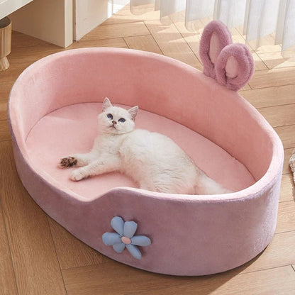 Detachable Pet Bed Pet Bed Detachable Washable Dog Sleeping Bed Soft Comfortable Warm Cat Bed for Four Seasons Soft Pet Bed - Funsho.store
