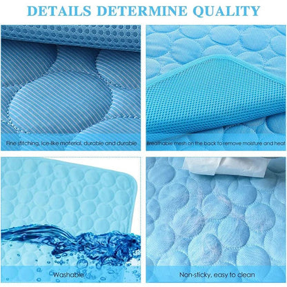 Dog Cooling Mat Extra Large Summer Pet Cold Bed for Small Big Dogs Cat Durable Blanket Sofa Cat Ice Pad Blanket Pet Accessories - Funsho.store