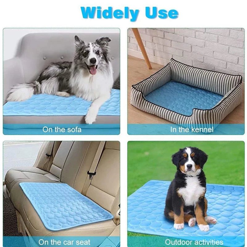Dog Cooling Mat Extra Large Summer Pet Cold Bed for Small Big Dogs Cat Durable Blanket Sofa Cat Ice Pad Blanket Pet Accessories - Funsho.store