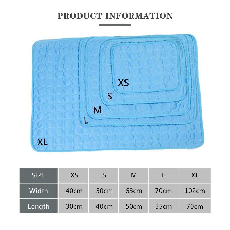 Dog Cooling Mat Extra Large Summer Pet Cold Bed for Small Big Dogs Cat Durable Blanket Sofa Cat Ice Pad Blanket Pet Accessories - Funsho.store