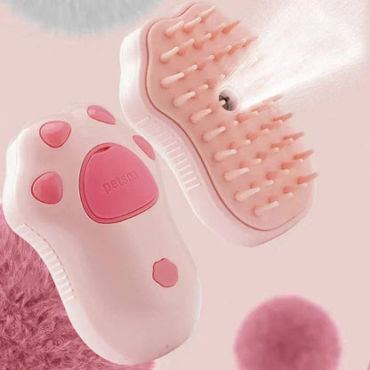 Electric Cat Steam Brush – 3 - In - 1 Pet Grooming Comb with Water Spray for Cats and Dogs, USB Rechargeable - Funsho.store