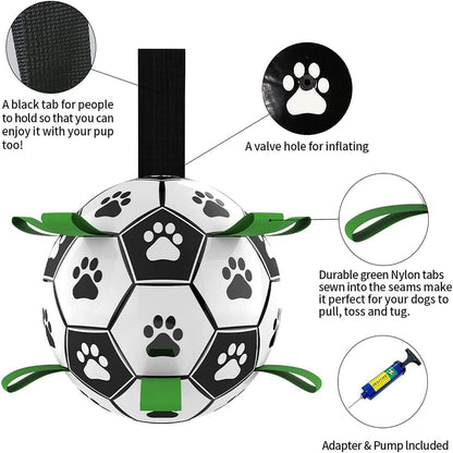 Interactive Dog Football Toy Soccer Ball Inflated Training Toy For Dogs Outdoor Border Collie Balls For Large Dogs Pet Supplies - Funsho.store