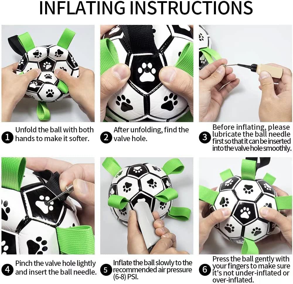 Interactive Dog Football Toy Soccer Ball Inflated Training Toy For Dogs Outdoor Border Collie Balls For Large Dogs Pet Supplies - Funsho.store