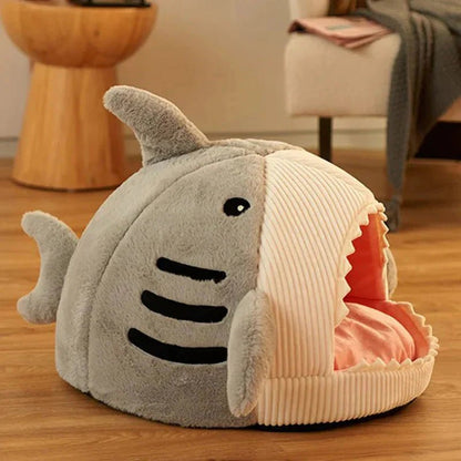 Luxury Plush Shark Pet Bed - Funsho.store