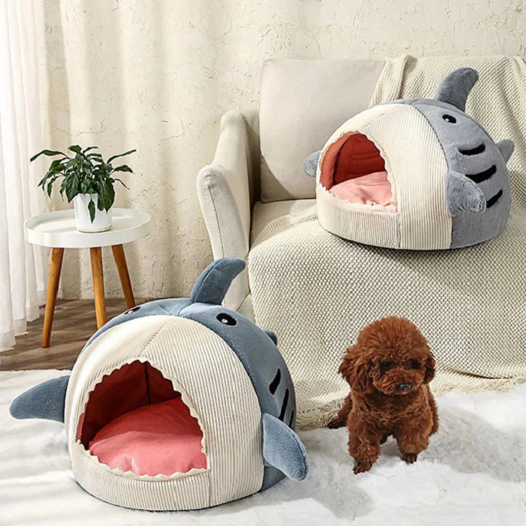 Luxury Plush Shark Pet Bed - Funsho.store