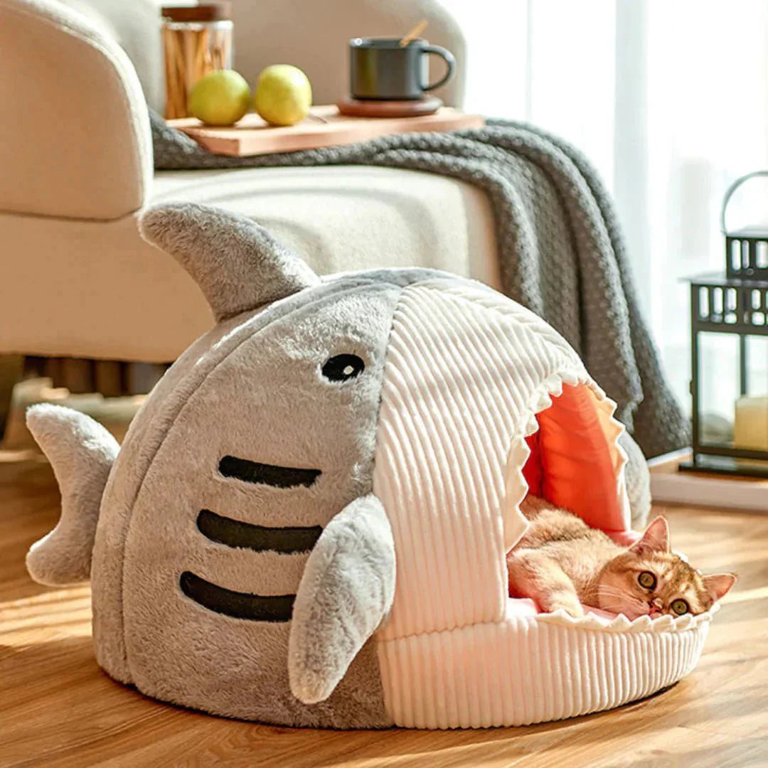 Luxury Plush Shark Pet Bed - Funsho.store