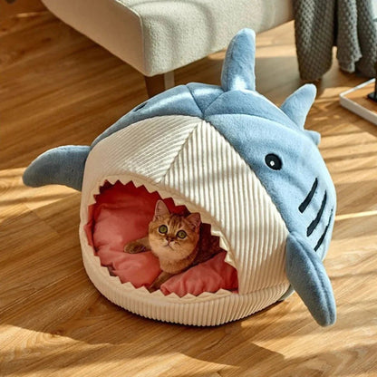 Luxury Plush Shark Pet Bed - Funsho.store