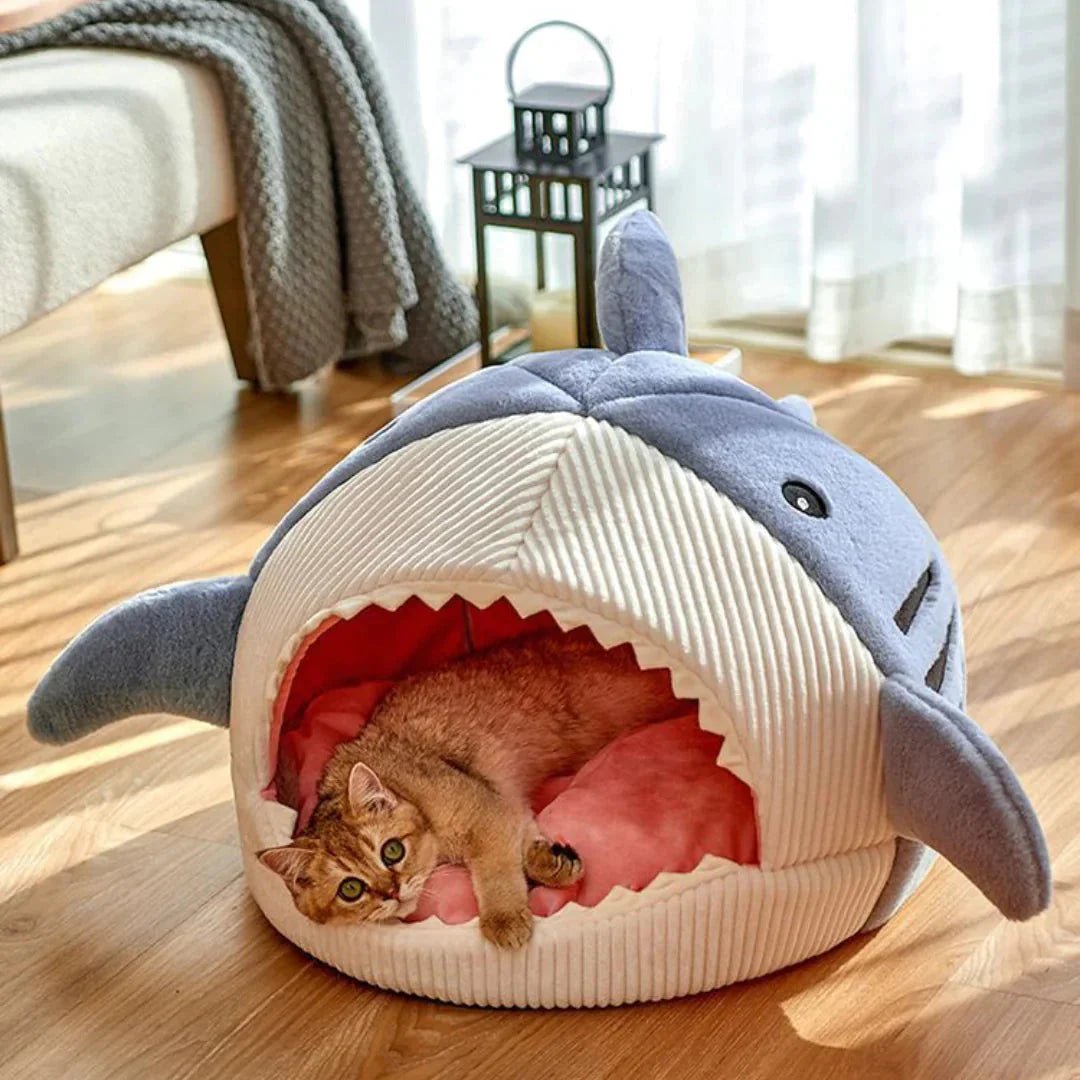 Luxury Plush Shark Pet Bed - Funsho.store