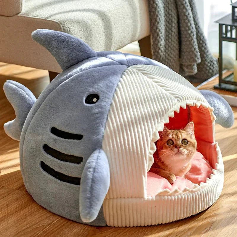 Luxury Plush Shark Pet Bed - Funsho.store