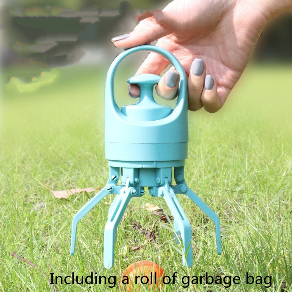 Portable Lightweight Dog Pooper Scooper With Built - in Poop Bag Dispenser Eight - claw Shovel For Pet Toilet Picker Pet Products - Funsho.store