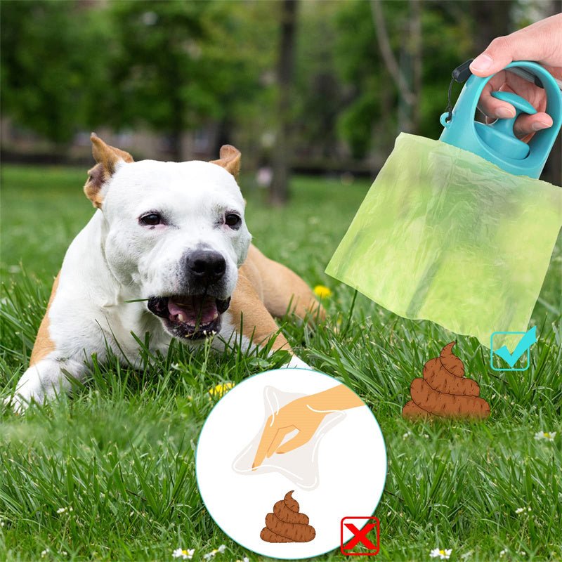 Portable Lightweight Dog Pooper Scooper With Built - in Poop Bag Dispenser Eight - claw Shovel For Pet Toilet Picker Pet Products - Funsho.store