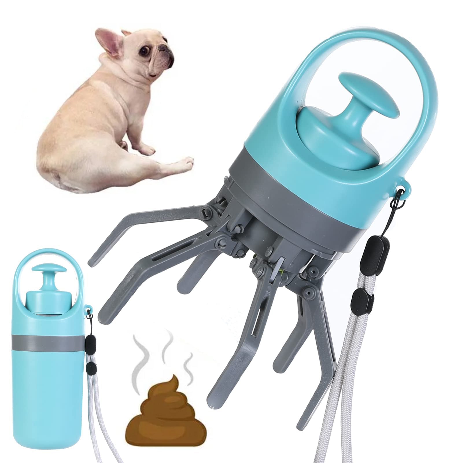 Portable Lightweight Dog Pooper Scooper With Built - in Poop Bag Dispenser Eight - claw Shovel For Pet Toilet Picker Pet Products - Funsho.store