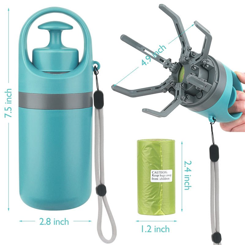 Portable Lightweight Dog Pooper Scooper With Built - in Poop Bag Dispenser Eight - claw Shovel For Pet Toilet Picker Pet Products - Funsho.store