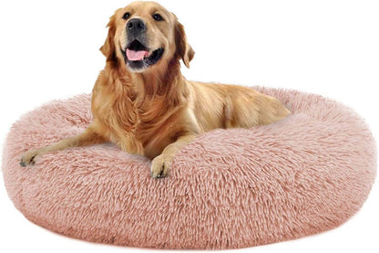 round Dog Bed Cuddler Washable round Pet Bed for Cats and Medium Dogs Comforting Dog Bed - Funsho.store