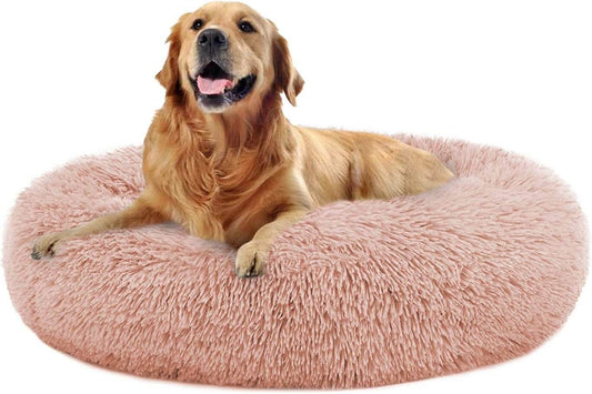 round Dog Bed Cuddler Washable round Pet Bed for Cats and Medium Dogs Comforting Dog Bed - Funsho.store