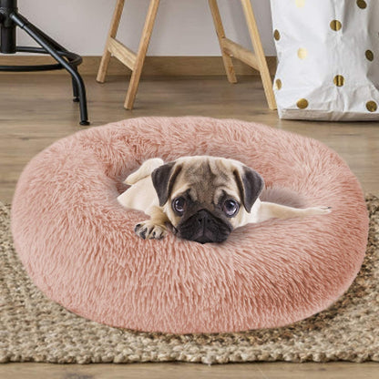 round Dog Bed Cuddler Washable round Pet Bed for Cats and Medium Dogs Comforting Dog Bed - Funsho.store