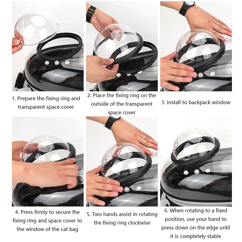Transparent Cat Carrying Bags Space Breathable Pet Backpack Portable Puppy Dog Backpack Transport Carrier Space Capsule Bag Pets - Funsho.store